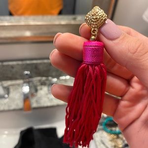 Pink tassel earrings
